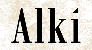 The word Aiki in bold, black serif font on a textured beige and black background.