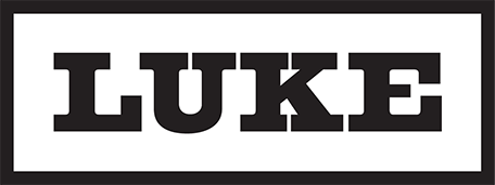 The word LUKE in bold, black, uppercase letters inside a black rectangular border on a white background.