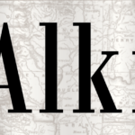 The word Alki in large black font is displayed over a faded map background.