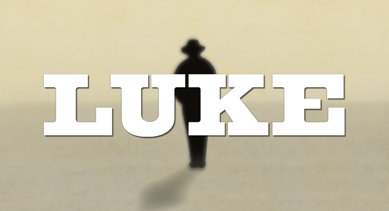 A silhouette of a person with the word LUKE in bold white letters across the image.