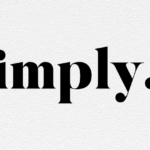 The word Simply... in bold black text on a white textured background.